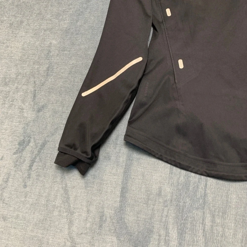 Nike Storm Fit Cycle Jersey Womens XS Black Full Zip Logo Mesh Lined Air Vented